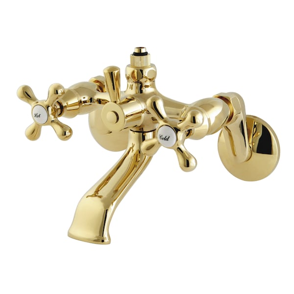 Tub Faucet Body, Polished Brass, Wall